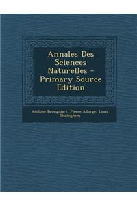 Annales Des Sciences Naturelles