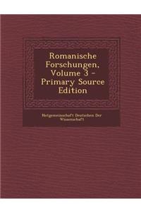 Romanische Forschungen, Volume 3