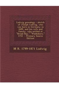 Ludwig Genealogy: Sketch of Joseph Ludwig, Who Was Born in Germany in 1699, and His Wife and Family, Who Settled at 