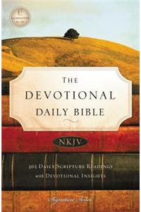 Devotional Daily Bible-NKJV-Signature: 365 Daily Scripture Readings with Devotional Insights
