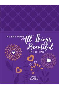 2020 16 Month Weekly Planner: All Things Beautiful (Faux Ziparound)