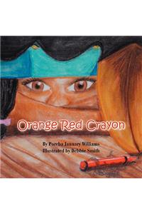 Orange Red Crayon