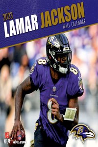 Baltimore Ravens Lamar Jackson 2023 12x12 Player Wall Calendar