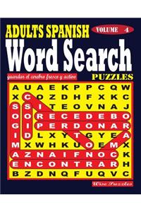 ADULTS SPANISH Word Search Puzzles. Vol. 4