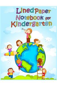 Lined Paper Notebook For Kindergarten