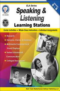 Speaking and Listening Learning Stations, Grades 6-8