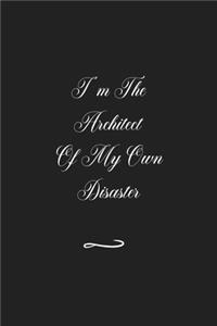 I'm The Architect Of My Own Disaster