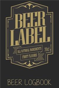 Beer Label all natural ingredients fruit flavors 70cl (Beer Logbook)
