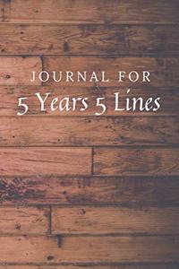 Journal For 5 Years 5 Lines