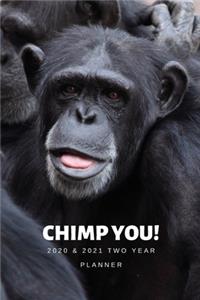Funny Chimp 2020 & 2021 Two Year Planner - Appointment Book For Weekly Tracking - Agenda Notebook for New Year Planning