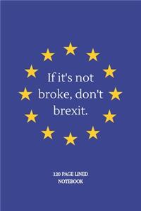 If It's not broke, don't brexit.