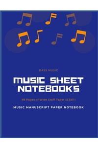 Music Sheet Notebooks