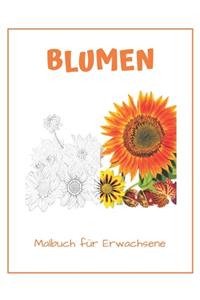 Blumen Malbuch für Erwachsene