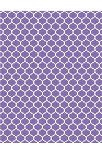 Moroccan Trellis - Deluge Purple 101 - Lined Notebook With Margins 8.5x11