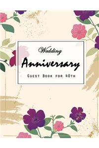 Guest Book Wedding Anniversary for 40th