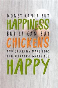 Money Can't Buy Happiness But it Can Buy Chickens. And Chickens Make Eggs. And Breakfast Makes You Happy