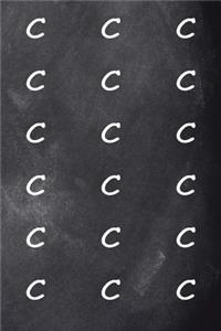Monogram C Pattern 2019 Weekly Planner Monogram C Chalkboard 134 Pages