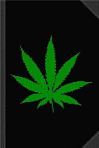 Cannabis Leaf 8-Bit Journal Notebook