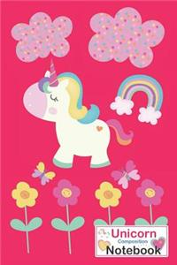 Unicorn Composition Notebook: Pink Unicorn Notebook for Girls Boys School