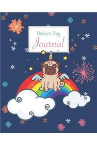 Unicorn Pug Journal