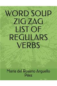 Word Soup Zig Zag - List of Regulars Verbs