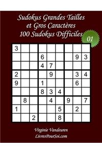 Sudokus Grandes Tailles et Gros Caractères - Niveau Difficile - N°1