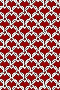 Bullet Journal Notebook Chained Hearts Pattern 2