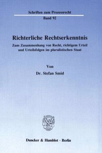 Richterliche Rechtserkenntnis