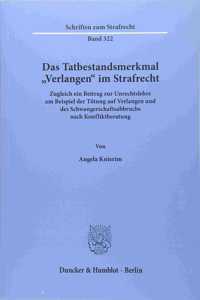 Das Tatbestandsmerkmal Verlangen Im Strafrecht