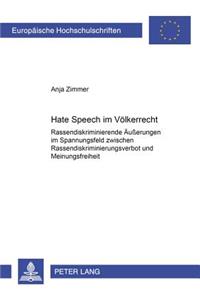 Hate Speech Im Voelkerrecht