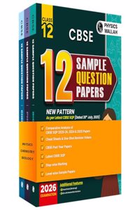 PW CBSE 12 Sample Question Papers Class 12 2025-26 - Phy, Chem, Bio Combo 2026 Board Exam (Paperback, PW)