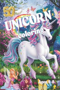 50 Unicorn Coloring Book