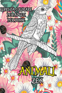 Libri da colorare per adulti per donne - zen - Animali