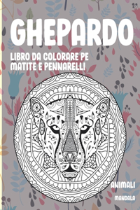 Libro da colorare per matite e pennarelli - Mandala - Animali - Ghepardo