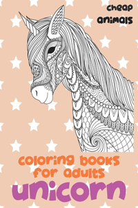 Coloring Books for Adults Cheap - Animals - Unicorn