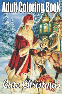 Adult Coloring Book Cute Christmas