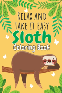 Sloth Coloring Book