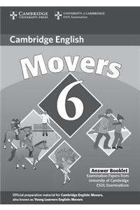 Cambridge Young Learners English Tests 6 Movers Answer Booklet