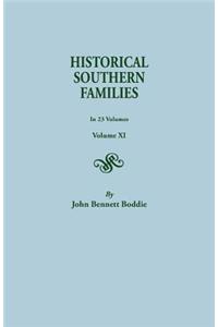 Historical Southern Families. in 23 Volumes. Volume XI