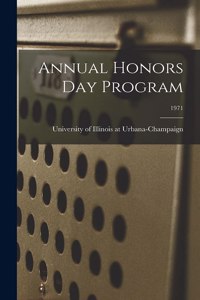 Annual Honors Day Program; 1971
