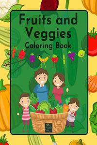 Fruits and Veggies Coloring Book