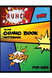 Blank Comic Book Notebook For Kids: Single-sided Pages