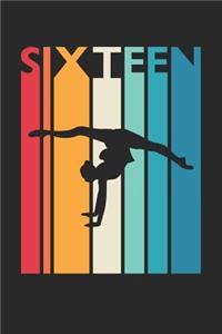 Gymnastics Notebook for 16 Year Old Boys and Girls - Vintage Gymnastics Journal - 16th Birthday Gift for Gymnast Diary