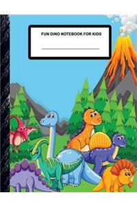 Fun Dino Notebook for Kids: Boys' and Girls Fun Handwriting and Printing Practice Notebook for Grades K-2-3