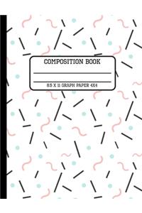 Composition Book Graph Paper 4x4