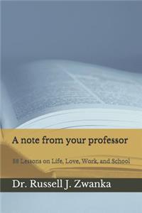 A note from your professor
