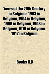 Years of the 20th Century in Belgium