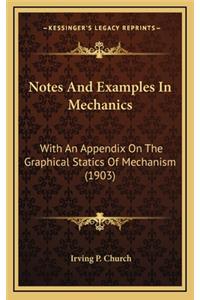 Notes And Examples In Mechanics