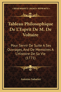 Tableau Philosophique De L'Esprit De M. De Voltaire