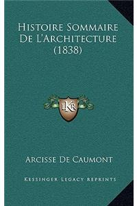 Histoire Sommaire De L'Architecture (1838)